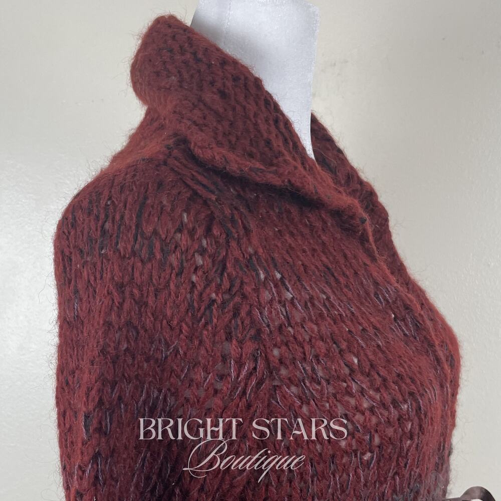 Rare Vintage Knit Ombre Duster Cardi ASO Willow Rosenberg BtVS Ashley Olsen Red - Picture 11 of 13